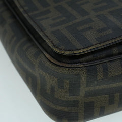 Fendi Flap Messenger Bag Zucca Coated Canvas