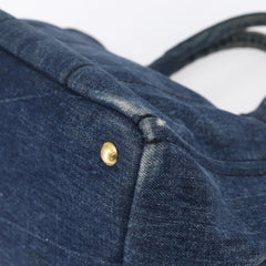 Prada Canapa Open Tote Denim