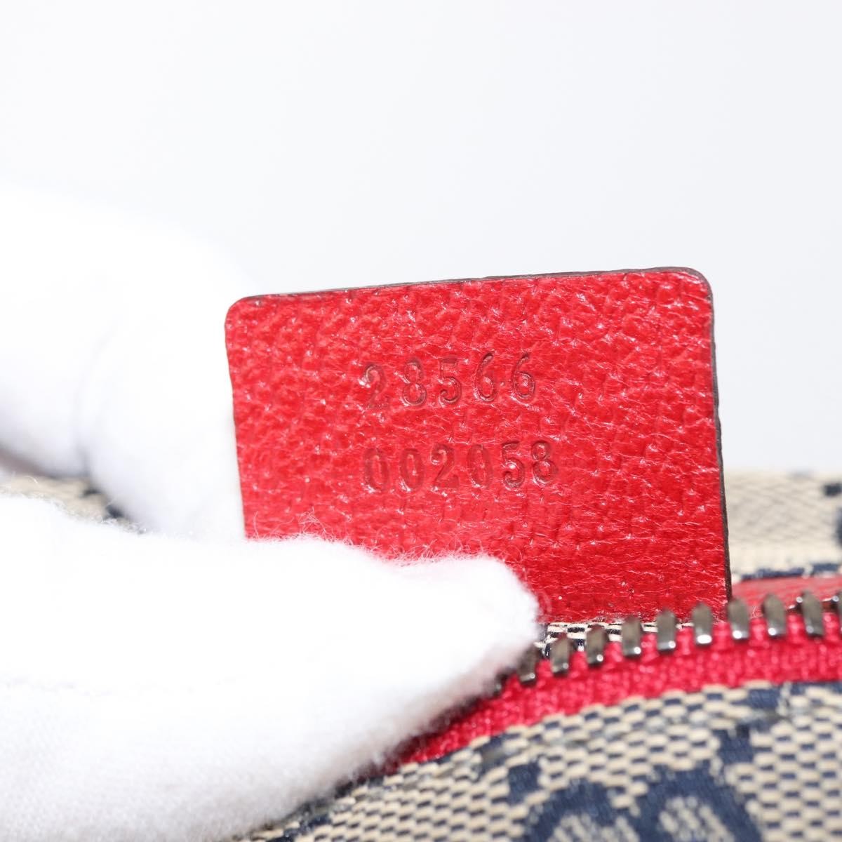 Gucci Vintage Double Belt Bag GG Canvas with Leather