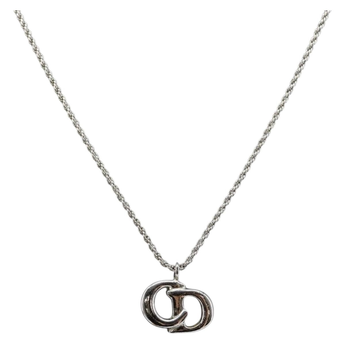 Christian Dior CD Logo necklace Metal