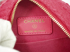 Chanel 19 Round Clutch with Chain Quilted Tweed