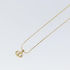 Christian Dior CD Pendant Necklace Gold-plated