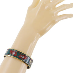 Hermes Caleche Bangle Bracelet Enamel