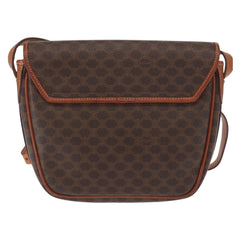 Celine Vintage Macadam Shoulder Bag Canvas and Leather
