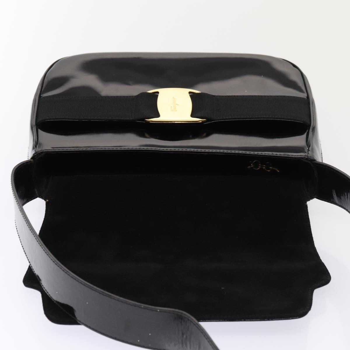 Salvatore Ferragamo Vala Shoulder Bag Patent Leather