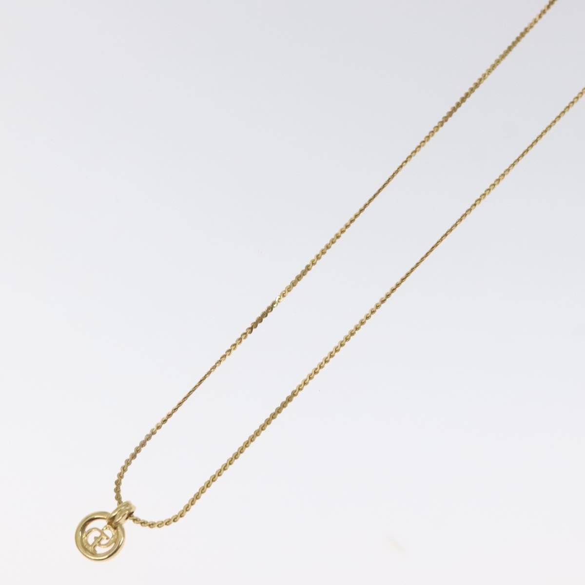 Christian Dior CD Pendant Necklace Gold-plated