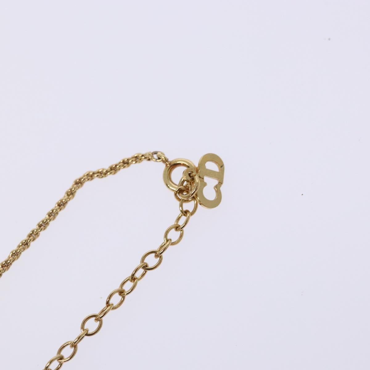 Christian Dior CD Round Pendant Necklace Metal