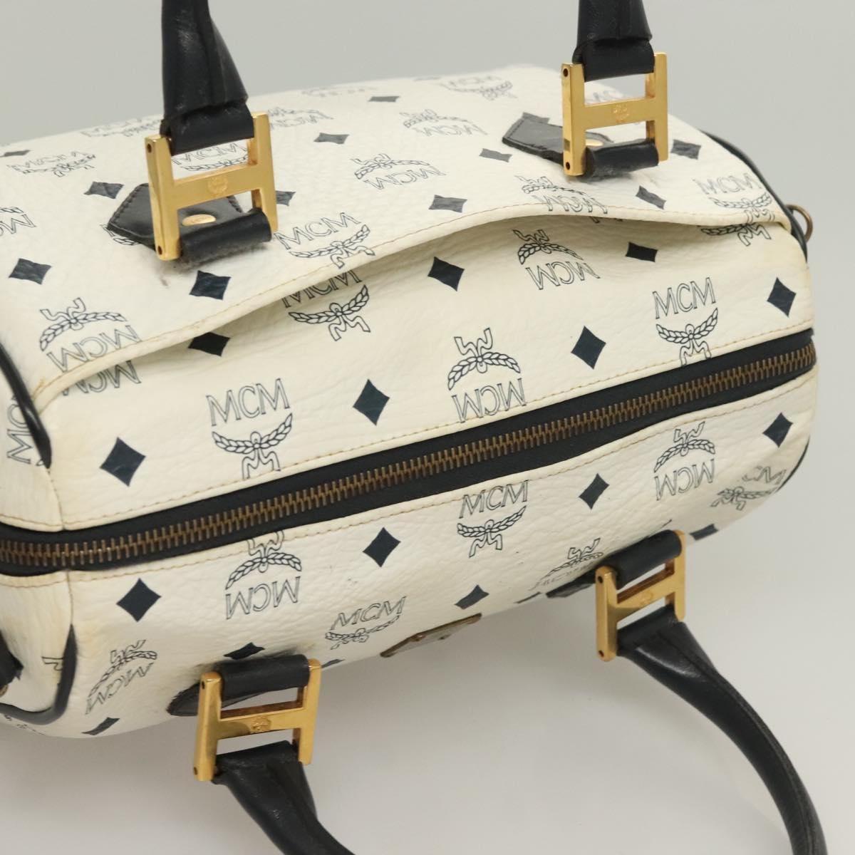 MCM Visetos Handbag Canvas and Leather