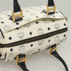 MCM Visetos Handbag Canvas and Leather