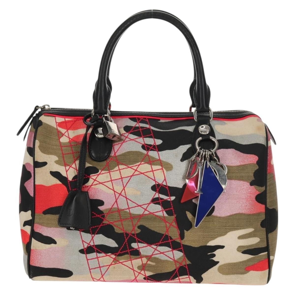 Christian Dior Polochon Satchel Limited Edition Anselm Reyle Camouflage Canvas