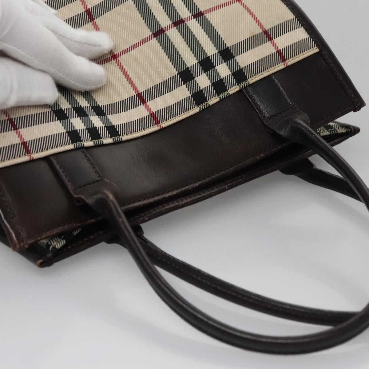 Burberry Nova Check Tote Canvas and Leather