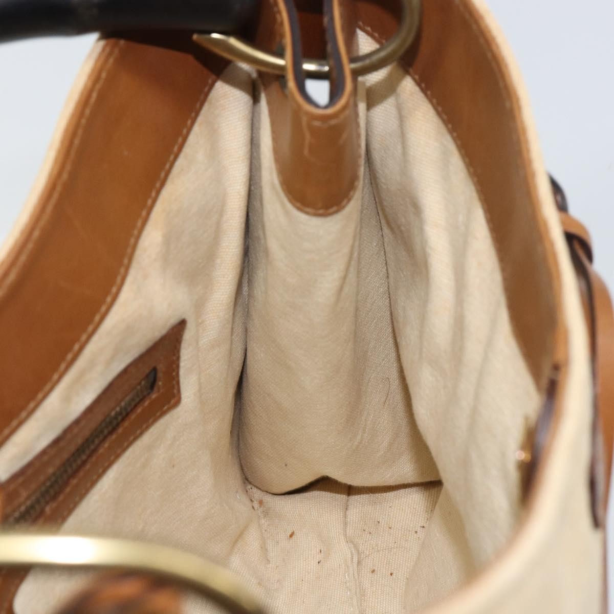 Gucci Vintage Bamboo Handle Bag Canvas