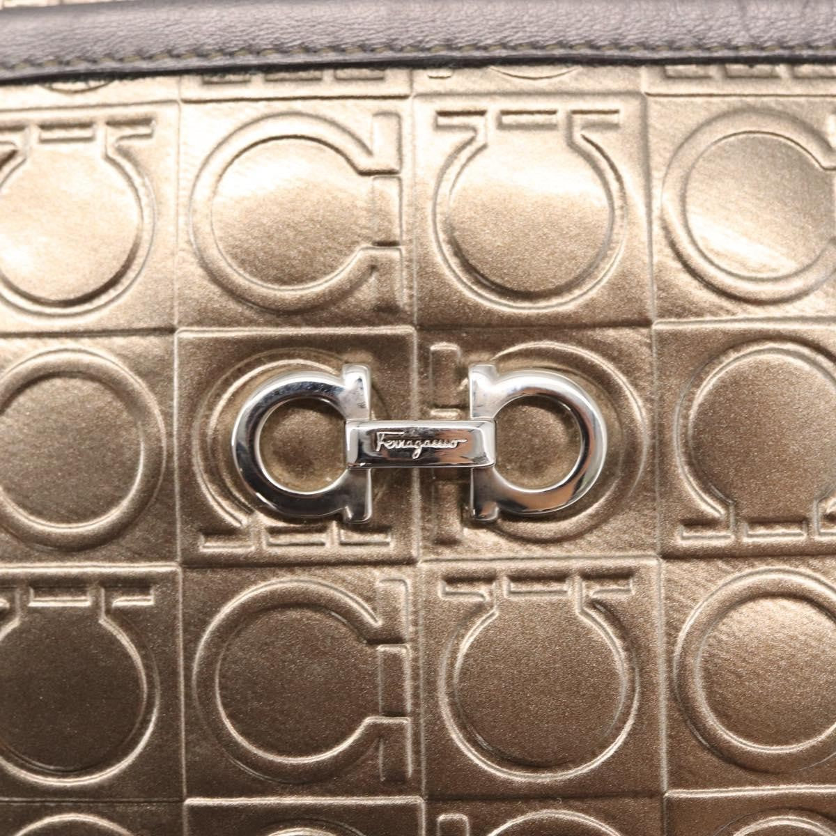 Salvatore Ferragamo Gancini Shoulder Bag Patent Leather