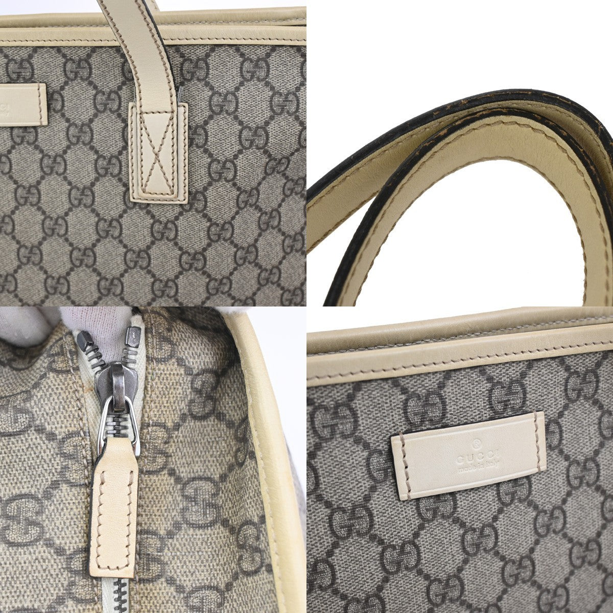 Gucci Plus Tote GG Coated Canvas with Leather