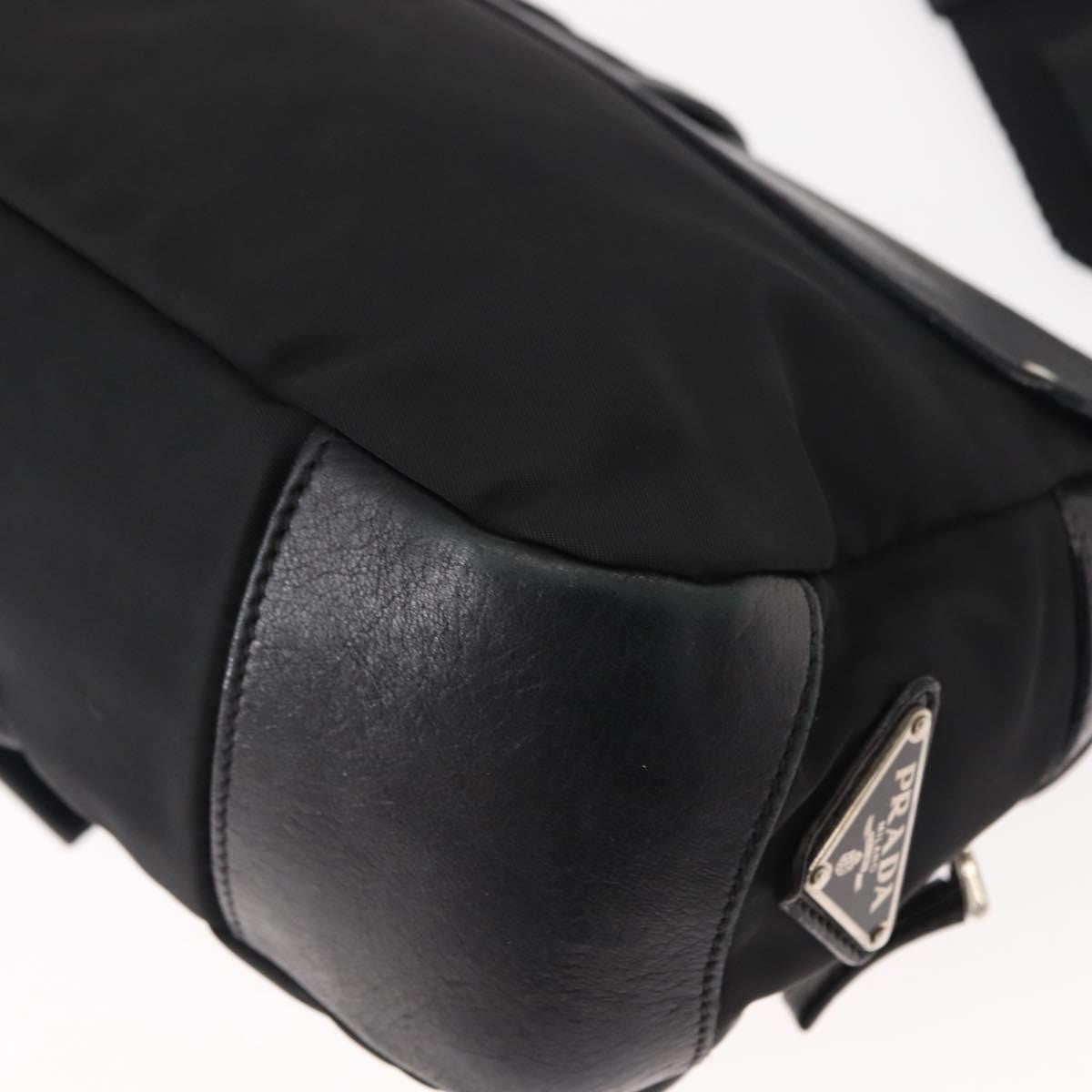 Prada Double Pocket Buckle Flap Bag Tessuto with Leather
