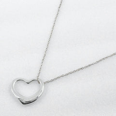 Tiffany & Co. Elsa Peretti Open Heart Pendant Necklace silver