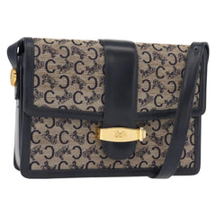 Celine C Sulky Shoulder bag Canvas and Leather