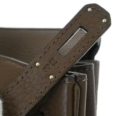 Hermes Birkin Handbag Grey Clemence with Palladium Hardware