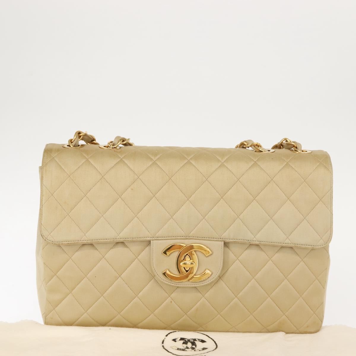 Chanel Vintage Classic Single Flap Bag Silk
