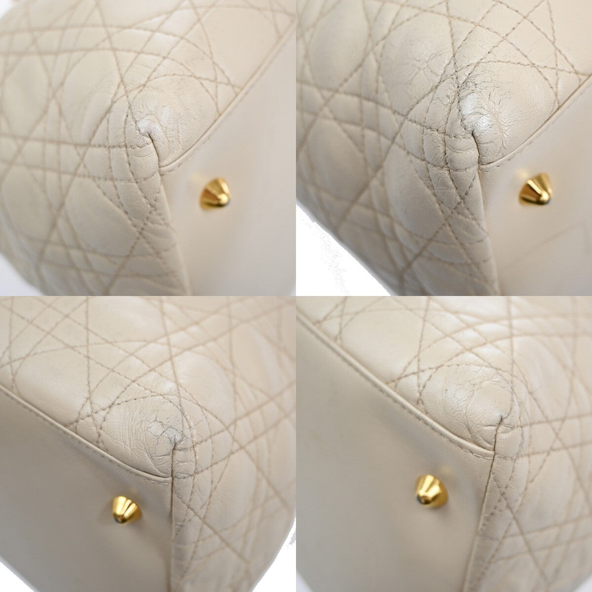 Christian Dior Lady Cannage Tote Leather