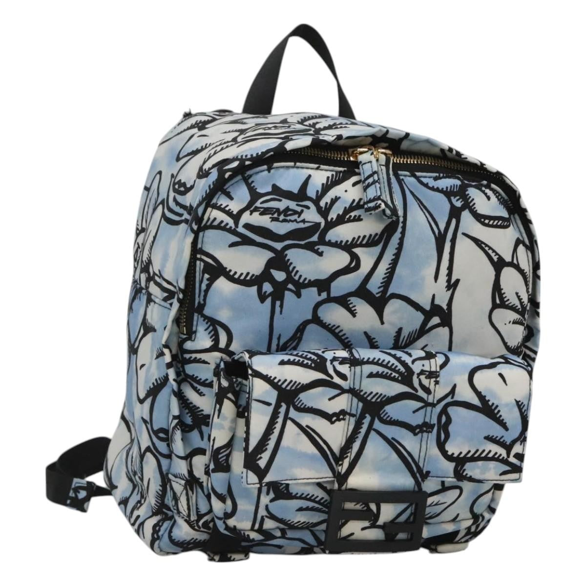 Fendi Baguette Backpack Printed Nylon