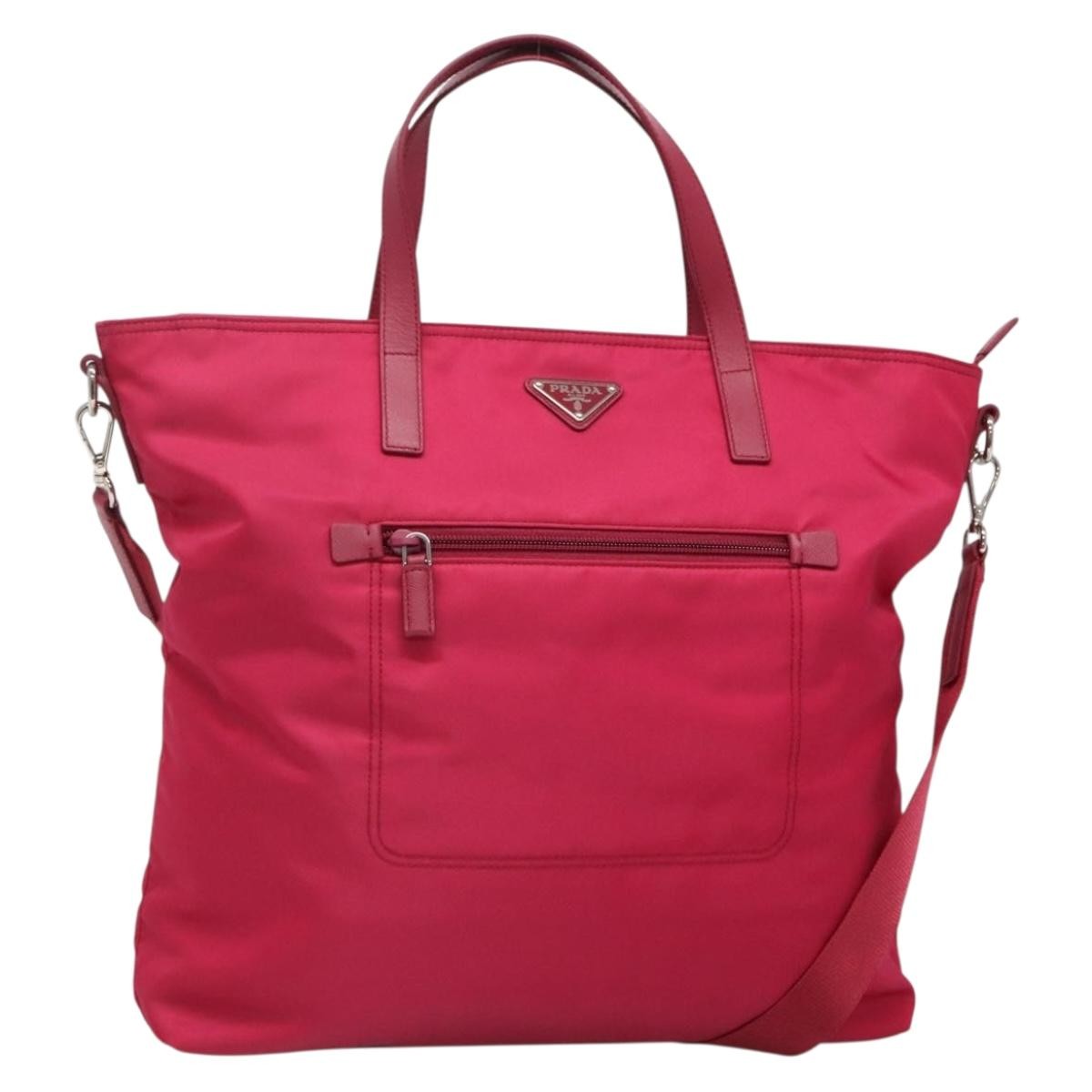 Prada Convertible Front Pocket Tote Tessuto