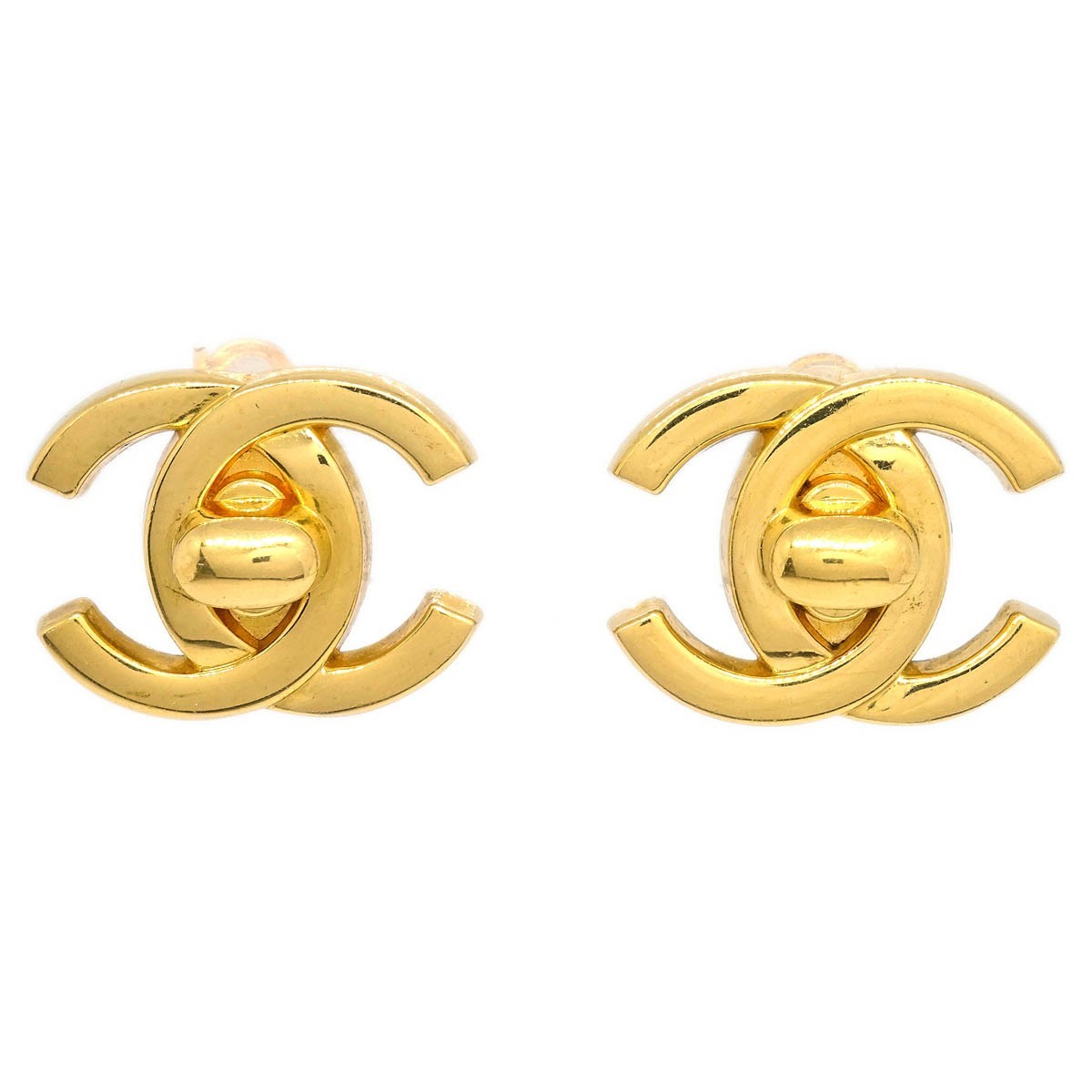Chanel CC Turnlock Clip-On Earrings Metal