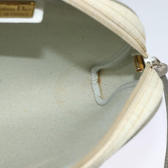 Christian Dior Vintage Honeycomb Zip Pouch Coated Canvas