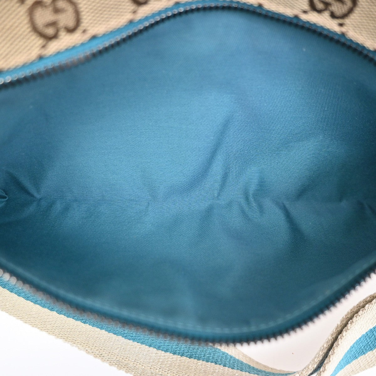 Gucci Vintage Double Belt Bag GG Canvas with Leather