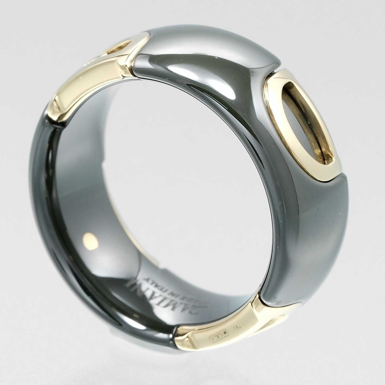 Damiani D Icon Ring K18 (White Gold), ceramic and Diamond