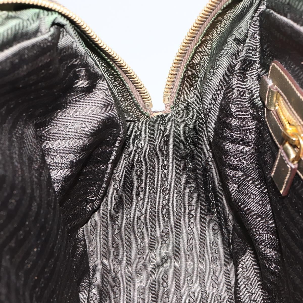 Prada Bowler Bag Canvas with Leather