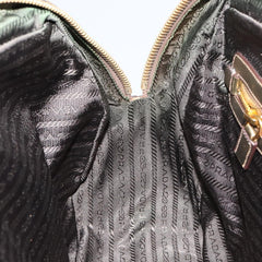 Prada Bowler Bag Canvas with Leather