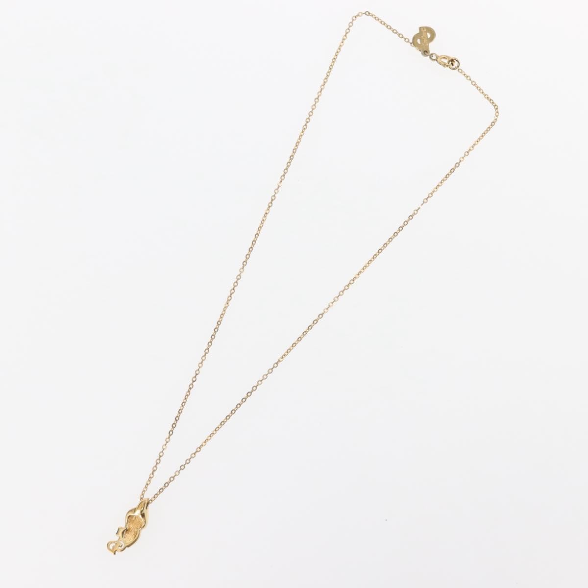 Christian Dior CD Pendant Necklace Gold-plated