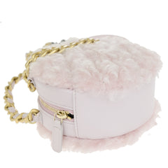 Chanel 19 Round Clutch with Chain Quilted Shearling