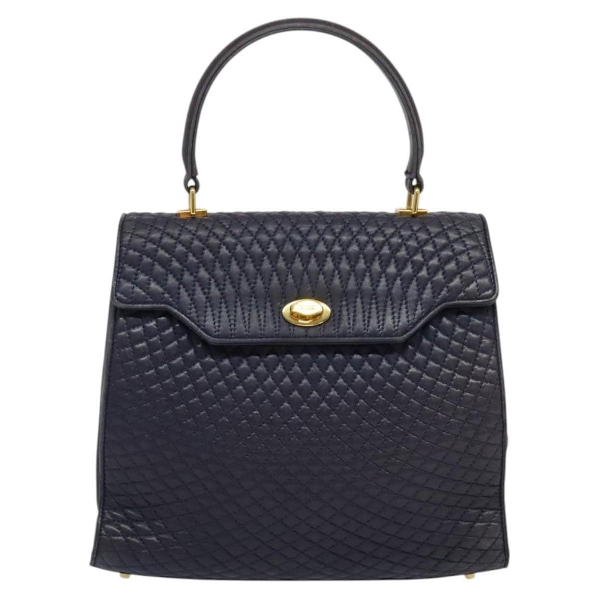 Bally Vintage Flap Handbag Quilted Leather