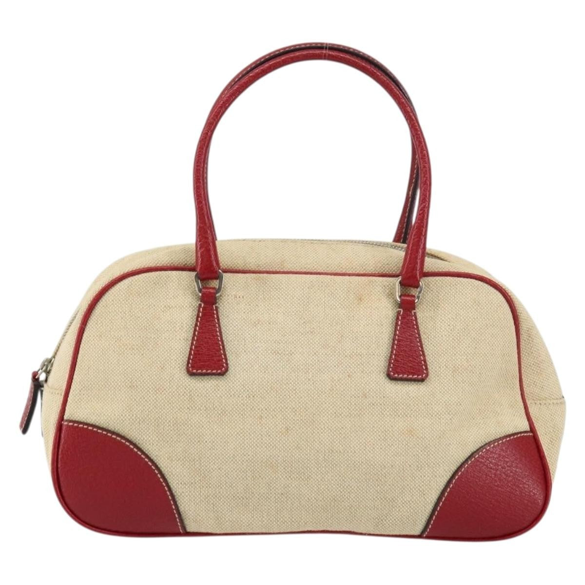 Prada Bowler Bag Canvas with Leather