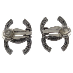 Chanel CC Clip-On Earrings Metal with Crystal