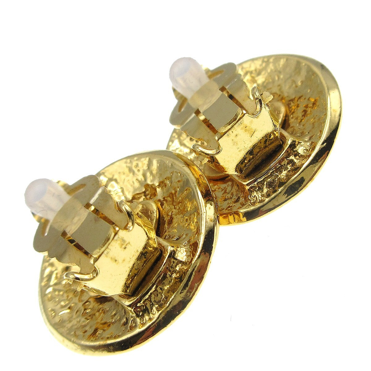 Chanel CC Button Clip-On Earrings Metal