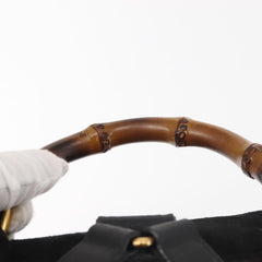 Gucci Vintage Bamboo Backpack Suede