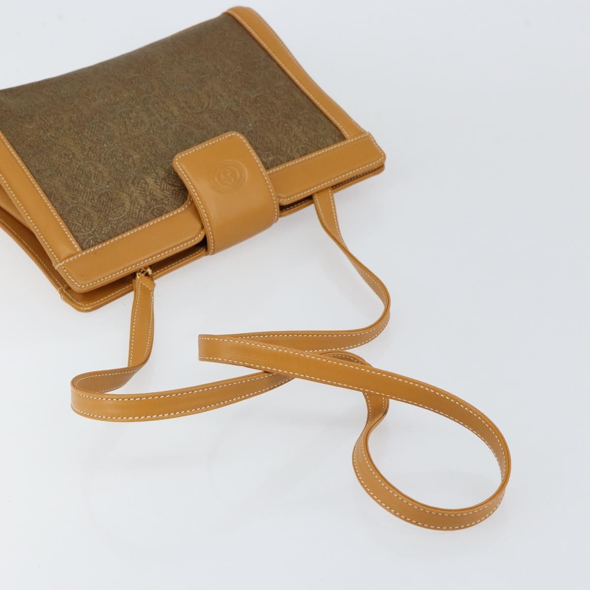 Gucci Vintage Shoulder Bag Canvas and Leather