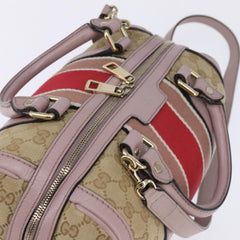 Gucci Vintage Web Boston Bag GG Canvas