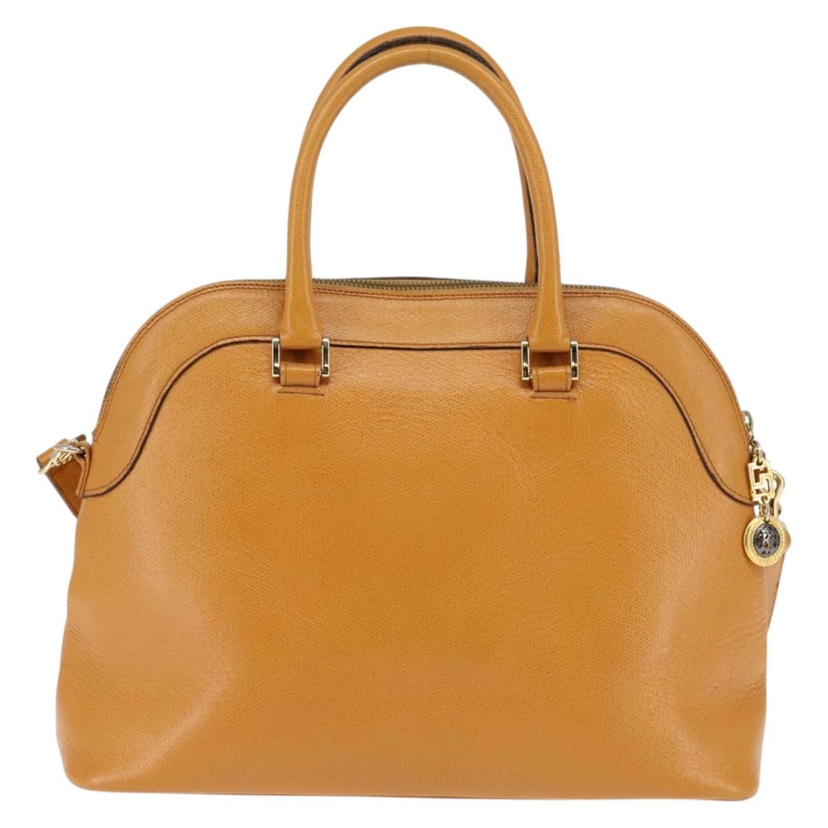 Versace Vintage Sun Zip Satchel Embossed Leather