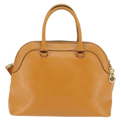 Versace Vintage Sun Zip Satchel Embossed Leather