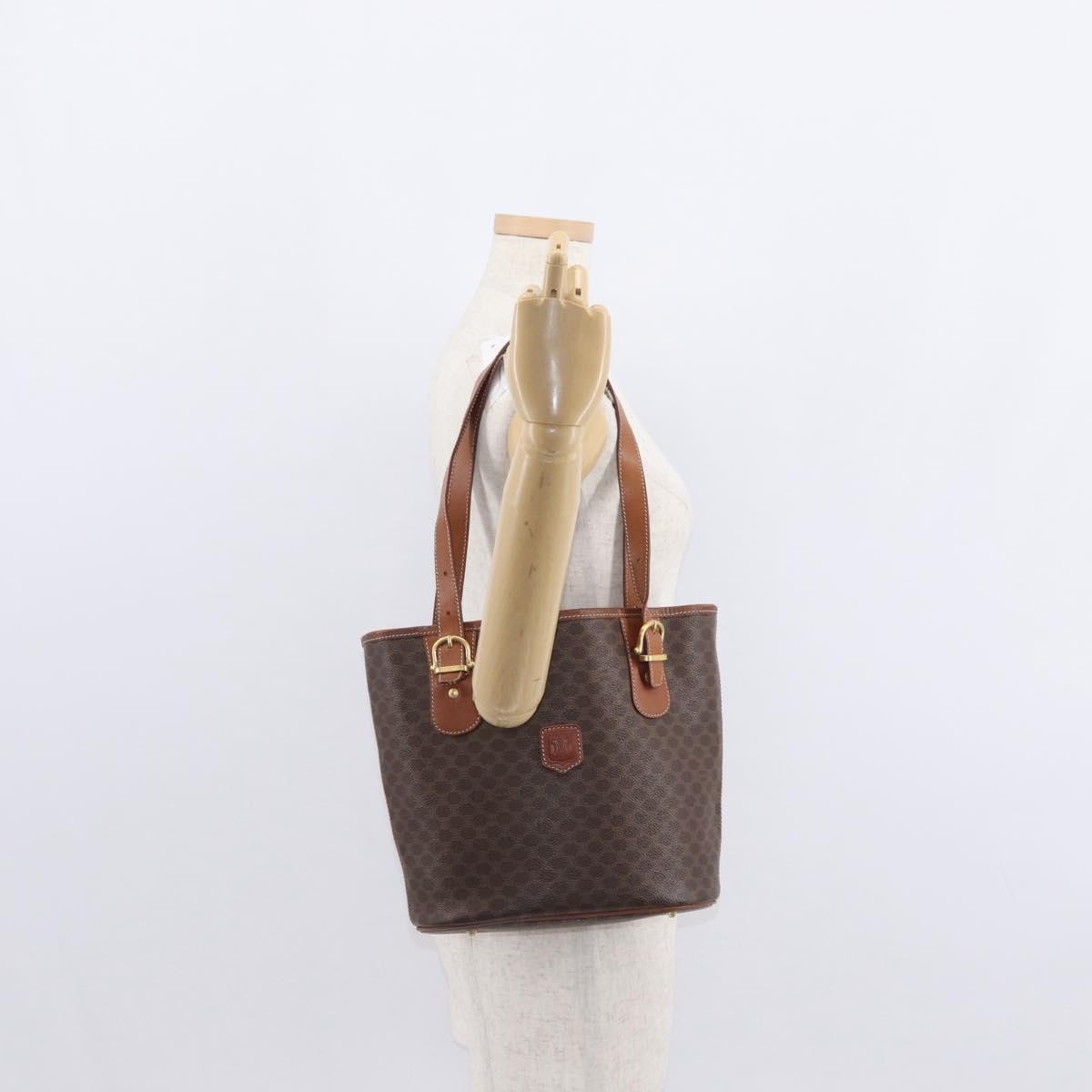 Celine Vintage Macadam Tote bag Canvas and Leather