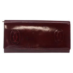 Cartier Happy Birthday Long Wallet Patent leather