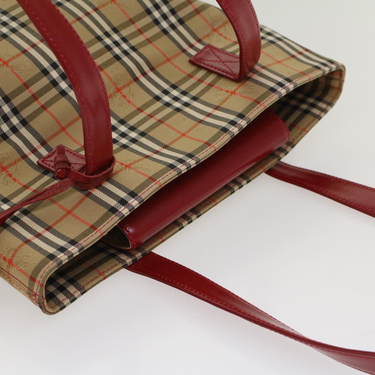Burberry Nova Check Tote Nylon and Leather
