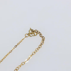 Christian Dior Round Logo Pendant Necklace Metal