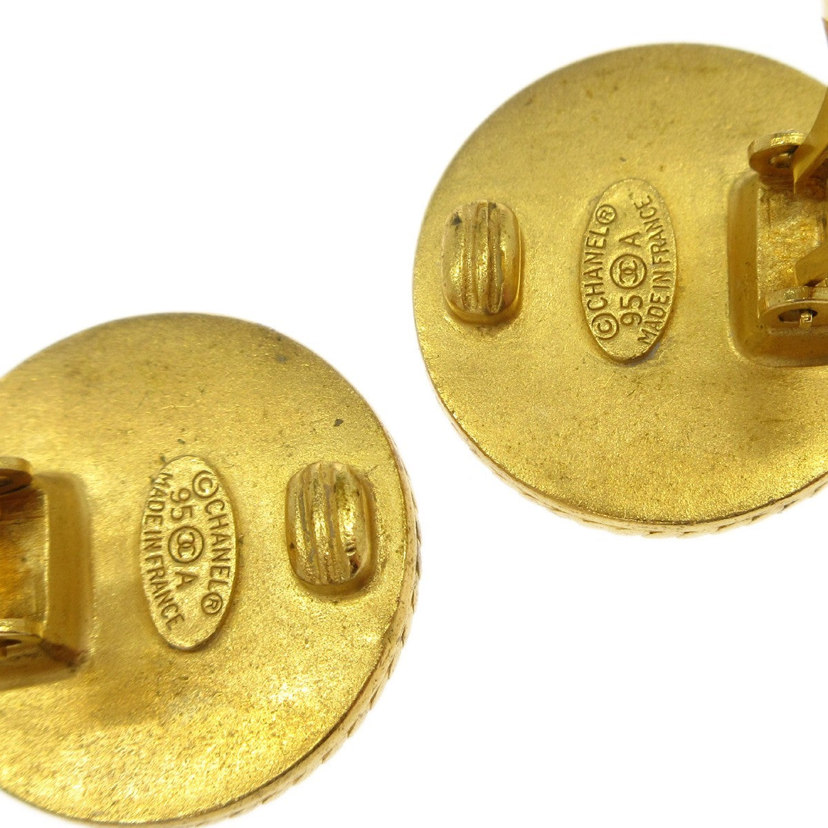 Chanel CC Round Earrings Metal