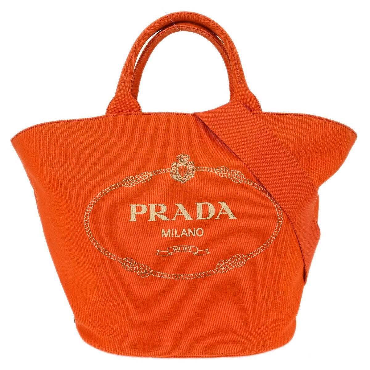 Prada Canapa Convertible Shopping Tote Canvas