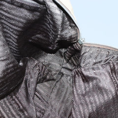 Prada Bauletto Bag Canvas with Leather